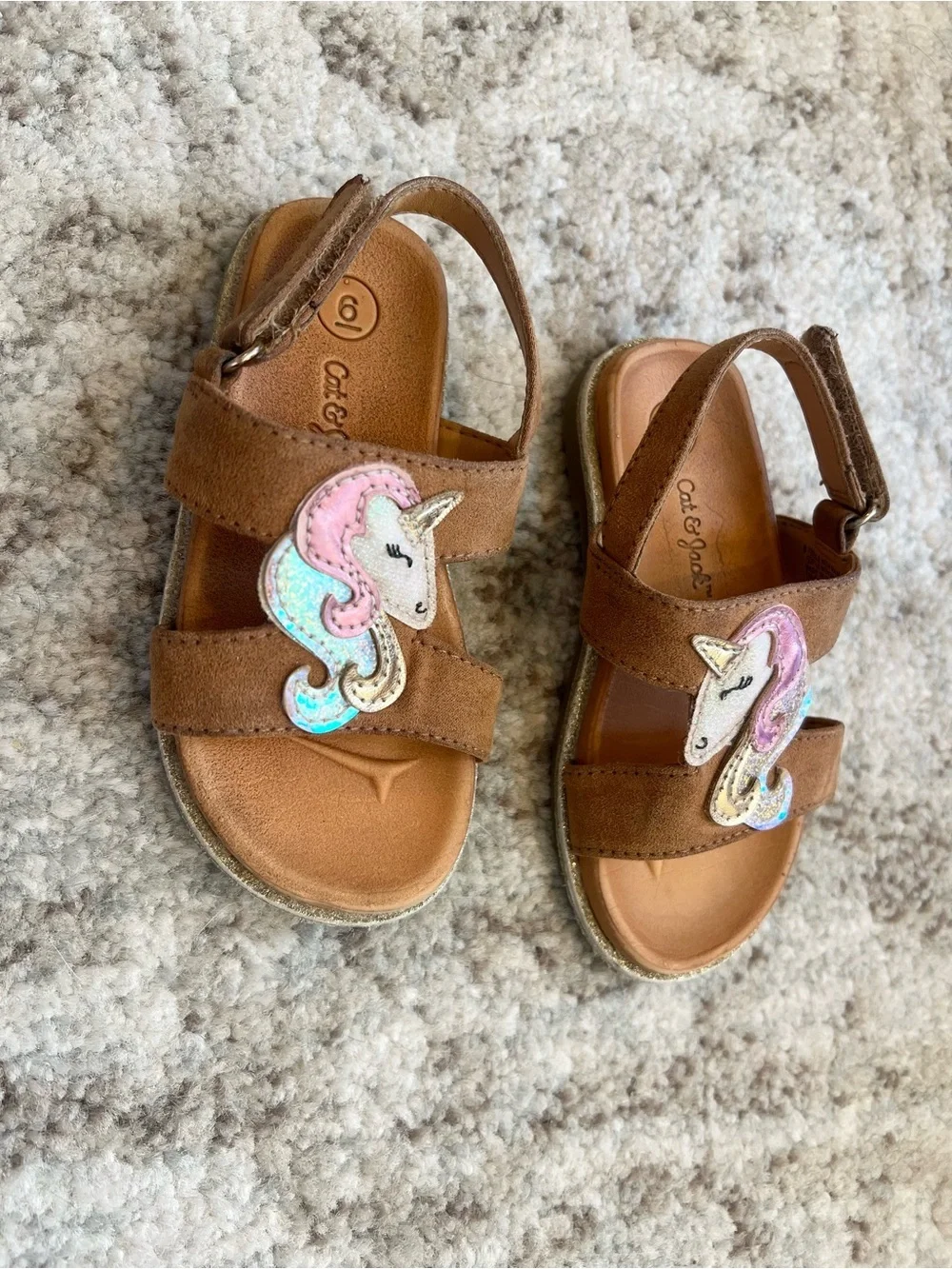 Cat & Jack Girls Sneaker and Sandals Shoe Bundle for Kids | Size 5/6 & 6